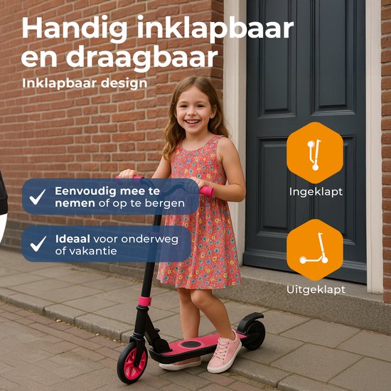 Scooter électrique Denver pour enfants - 10km/h - Scooter pour enfants - Lumières LED - 6km d'autonomie - SCK5500RO