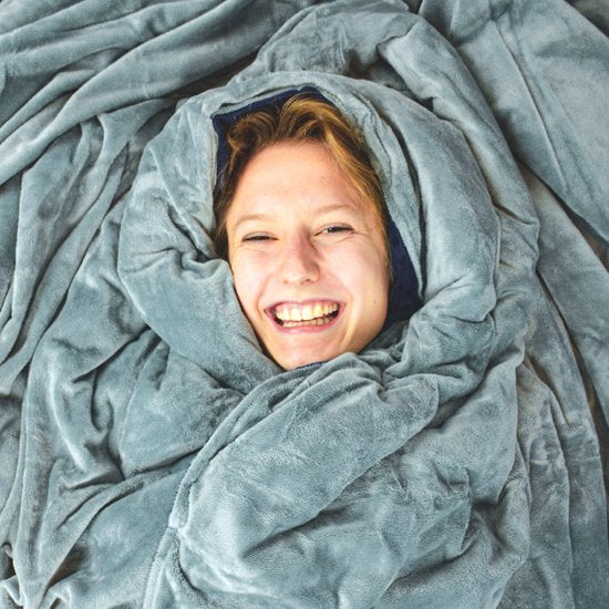 Housse de couette pour couverture lestée Ella | Pour les variantes 7 kg et 9 kg de 135x200 cm | Housse en tissu polaire Minky doux et moelleux | Gris