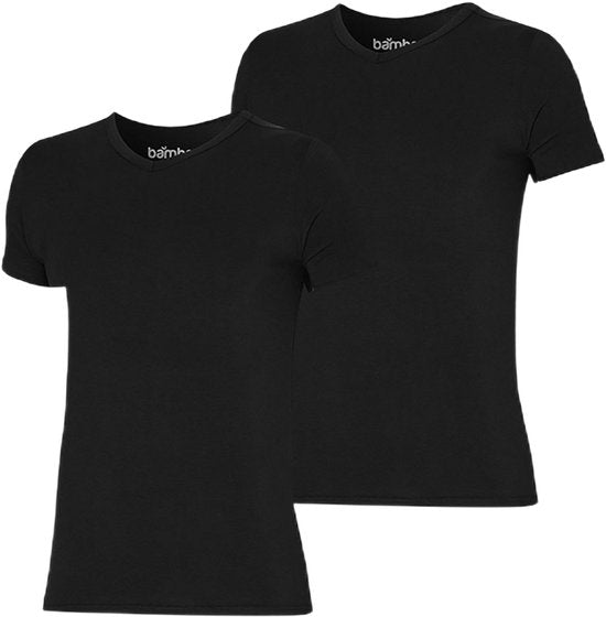 T-shirt homme Apollo Bamboo V-neck 2-pack - Noir - S