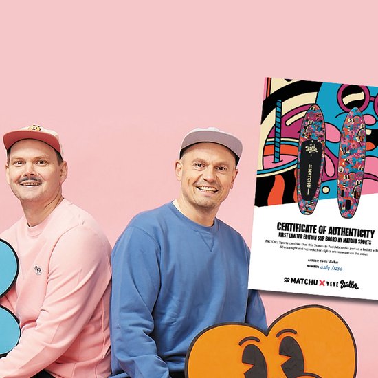 Matchu Sports - SUP board - Designed by Yeye Weller - Limited ART collection - Stand up paddle board - 320x81x15 - Inflatable - Premium quality