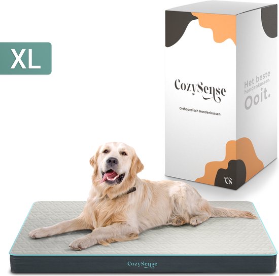 CozySense® - Coussin orthopédique pour chien 100 X 70 cm - Taille XL - Imperméable - Convient comme coussin de banc et lit pour chien
