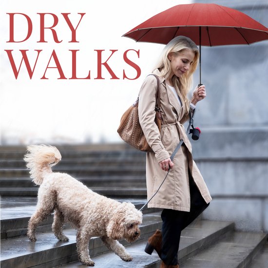 Nohrd Storm Umbrella - Bordeaux Red - Parapluie pliable - Stormproof 108 km/h - Parapluies tempête - Pliage et dépliage automatique - Réfléchissant - Parapluies - Housse de protection incluse