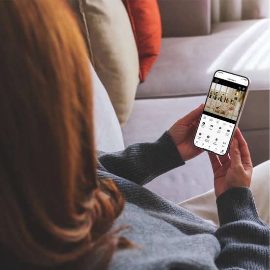 XENON Smart X7207 Caméra de sécurité intérieure - Caméra pour animaux de compagnie avec application - Caméras de sécurité - Caméra Wifi APP - Full HD 2MP - Détection de mouvement et de son - Caméra de surveillance