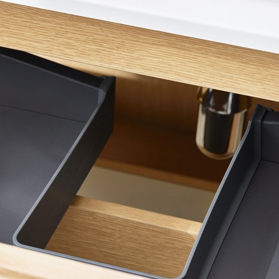 SoBuy BZR198-N Meuble de salle de bain avec évier - Bois composite 80cm