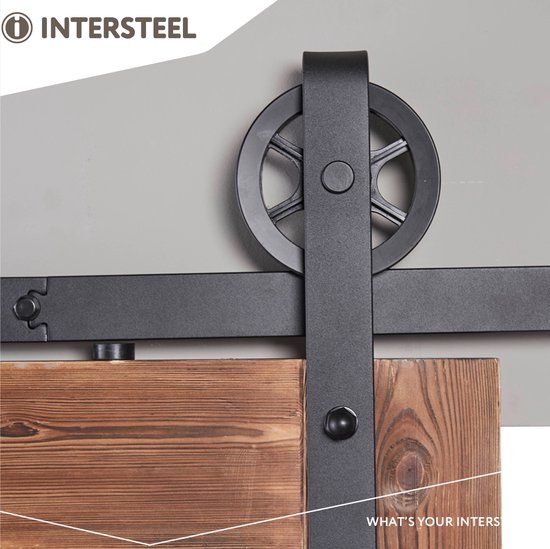 Système de porte coulissante Intersteel Roue noir mat