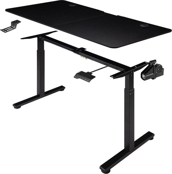 Bureau réglable électriquement - 120 x 60 cm - Noir