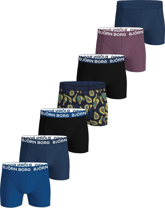 Boxers 7P en coton stretch pour hommes Björn Borg basic fruit multi