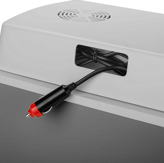 Tristar Coolbox KB-7424 - Glacière 22 litres - Légère avec poignée - Système de refroidissement thermoélectrique - Avec prise 12V pour le voyage et la voiture - Transformable en prise 230V - Gris
