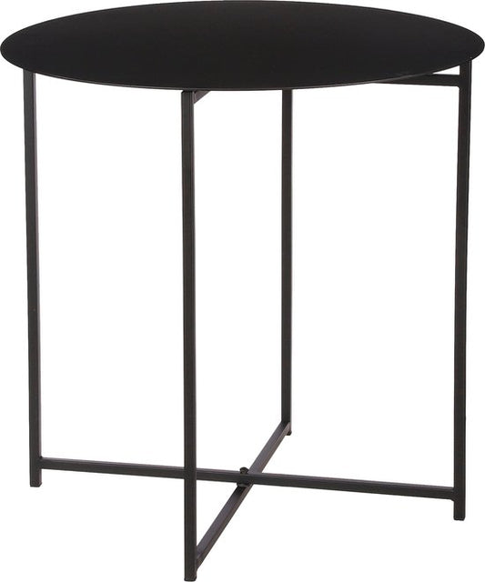 Table d'appoint Mikki - Mica Decorations - H45 x Ø45 cm - Noir