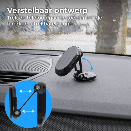 Nuvance Phone Holders Car Magnetic - Mobile Phone Holder Car - Phone Holder - Magnet - Fold-out
