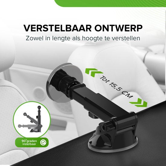 iSetchi Support de téléphone - Voiture - Ventouse solide - 3-en-1 - Tableau de bord