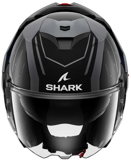 SHARK Oxo Rydger Matt Anthracite Bleu Noir ABK System Helmet - Taille M - Casque