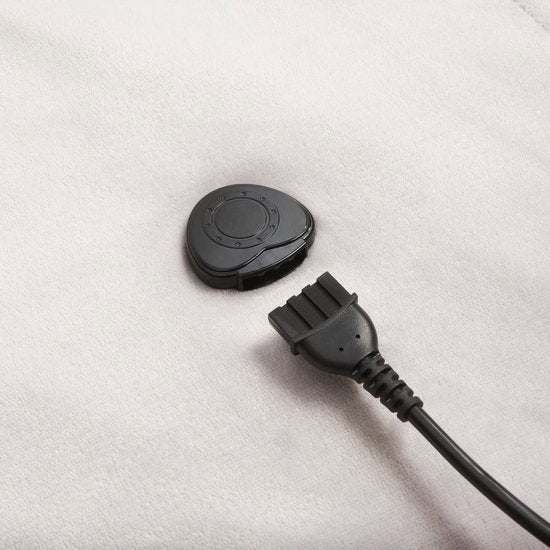 Couverture chauffante électrique rayée Duux Yentl 200x200 cm - 9 positions - Gris