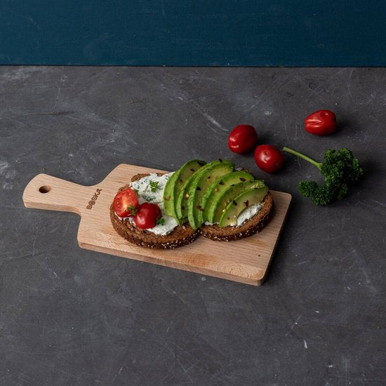 Boska Serving Board Geneva S - Avec poignée - Bois de hêtre européen - Marron - Planche à boire - 27.5 cm