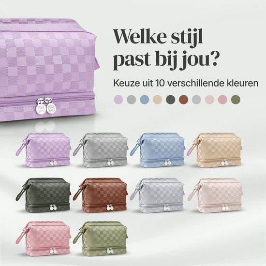 Skycases Travel Essentials - Trousse de toilette et de maquillage - Imperméable et compacte - Convient pour le voyage et l'usage quotidien - Unisexe - Violet