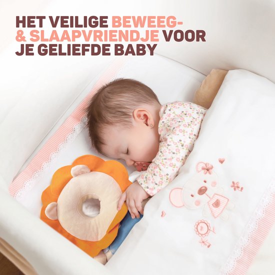 Vulpes Goods® BabyCare - Coussin de tête pour bébé - Oreiller de sécurité pour bébé - Sac à dos en cas de chute - Respirant en 3D - Apprendre à marcher en toute sécurité - Lion