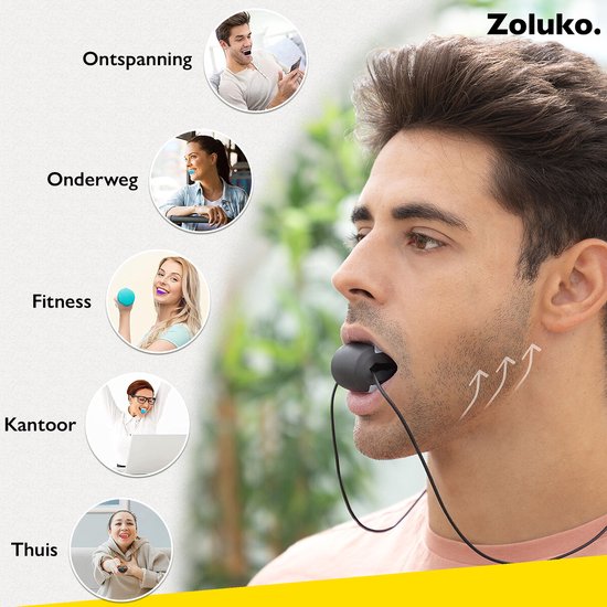 Zoluko Professional Jawline Trainer Set - avec chaîne et boîtes de rangement - 3 niveaux - Jaw Trainer Men and Women - Jaw Trainer - Jawline Trainer - Jaw Trainer - Lower Chin Trainer - Lower Chin Slimming