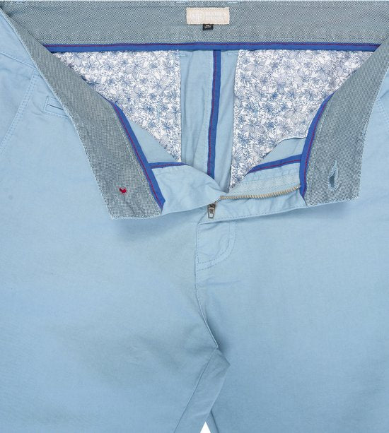 Mario Russo Chino Shorts - Shorts pour hommes - Coton - Bleu clair - L