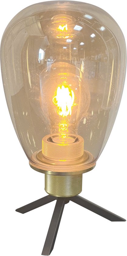 Lampe à poser Steinhauer Reflexion - ambre - métal - 15 cm - douille E27 - 2682ME