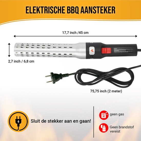 Bbq Meating Bbq Lighter - Looftlighter - BBQ Accessories - One Minute Lighter - Electric Bbq Lighter - Bbq Starter - Gift