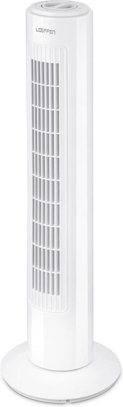 LOEFFEN 1015471 Ventilateur de tour - Ventilateur de luxe avec fonction oscillante - Blanc
