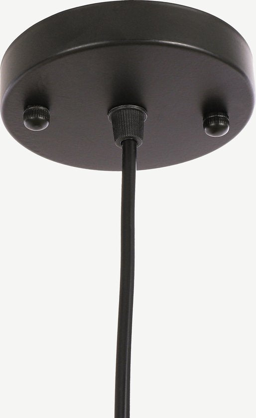 Mica Decorations Lampe pendante Pego - H73 x Ø54 cm - Lin - Noir