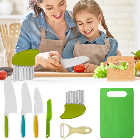Set de couteaux pour enfants Qwali XL - Safe - Inc. planche à découper - Enfants - couverts - Couteaux - Enfant