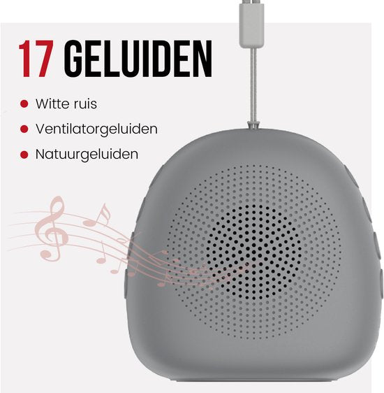 Machine à bruit blanc - Aide au sommeil - Bruit blanc - Aide au sommeil de bébé - Goutte - Gris