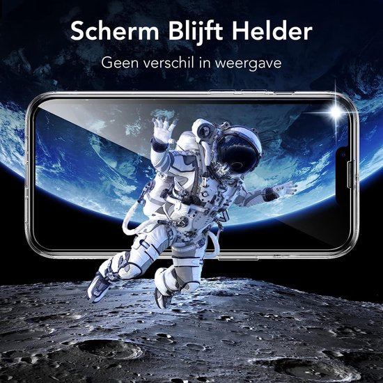 Podec iPhone 13 mini Case Transparent - Bundle with 2x Screen Protector + 2x Camera Protector - Phone Case with Protective Glass - Case Transparent