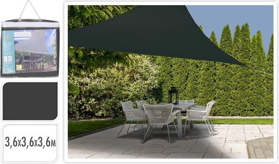 Ambiance Toile d'ombrage triangulaire 360x360x360 cm Gris