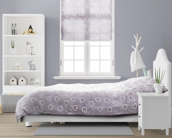 Housse de couette Sleeptime Glow in the dark Hearts Pink 140 x 200/220 cm