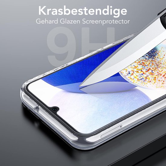 Podec Case Suitable for Samsung Galaxy A14 5G Transparent Phone Case - Anti-Shock Case Cover with 2x Screen Protector