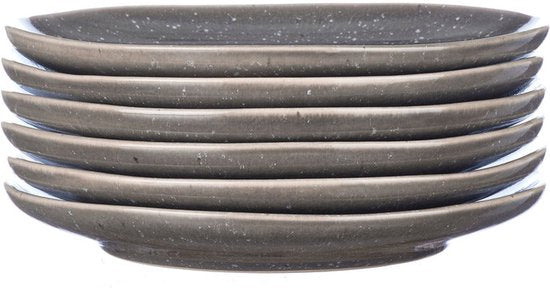 assiette STELLAR Ø22cm - 6 pièces - Gris béton
