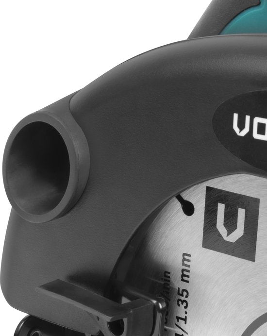 VONROC Scie circulaire 1200W - 185mm - Incl. guide parallèle et lame de scie 24 dents pour le bois