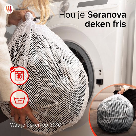 Seranova Couverture électrique Light - 160x120 cm - Couverture chauffante 1 personne - Polaire double face - Couverture câline - Gris