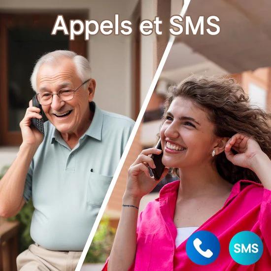 Denver Seniors Téléphone Mobile 4G - Grandes touches - Bouton SOS - Support de charge - GSM - Simlock-free - Bluetooth - BAS24600L