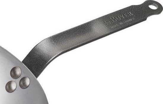 Poêle en acier De Buyer Ø 24cm - sans PFAO & PTFE - Pas d'induction - Revêtement antiadhésif en cire naturelle