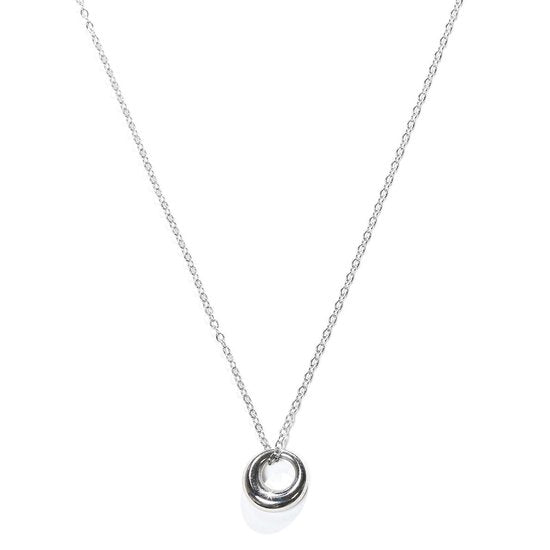 Laura Ferini Collier pour dames Cerchio - Collier en argent avec pendentif - plaqué or blanc 18K - Collier - Collier - Bijoux - Accessoires - Collier pour dames avec pendentif