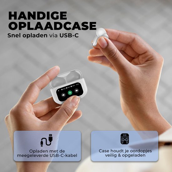 Écouteurs sans fil Denver Bluetooth - ANC (Active Noise Canceling) - Écouteurs - Écran tactile - TWD305