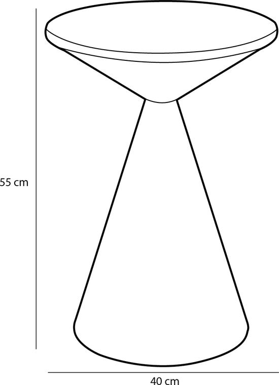 Mica Decorations Table d'appoint Royale - H55 x Ø40 cm - Métal - Noir