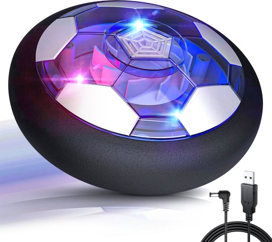 Tech Essentials Hover Ball - 18cm - Led Lighting - Rechargeable - Hover - Soft Indoor Football - Indoor Air Toy Ball - Kids