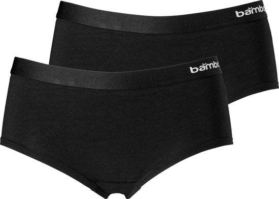 Hipster Apollo Femmes Noir Bambou 2-pack - Taille M