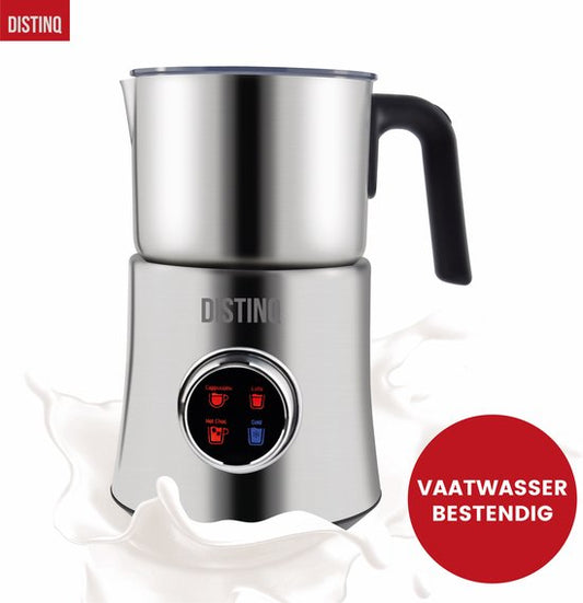 DistinQ® Milk Frother - Mousseur à lait électrique à induction avec affichage - Mousseur à lait électrique lavable au lave-vaisselle - Pour mousser et chauffer