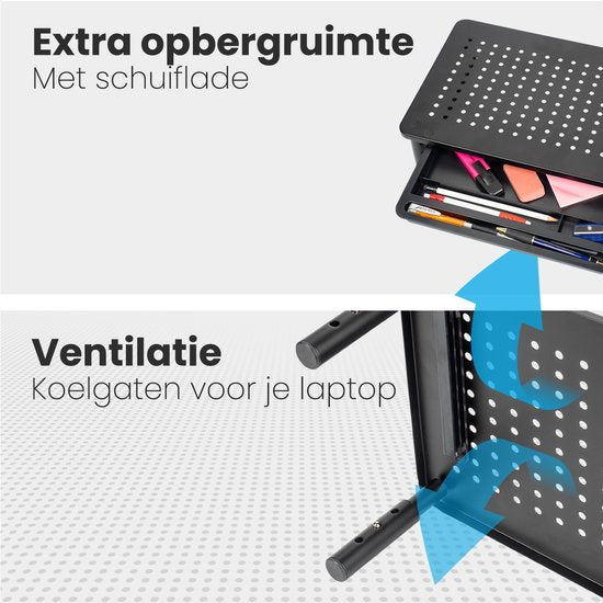 Auronic Support de moniteur - Rehausseur de moniteur - Rehausseur d'écran - 2 pièces - réglable - 37 x 23,5 x 10 cm - métal - noir
