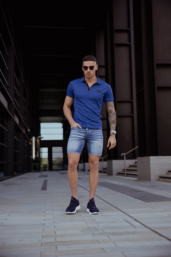 AB Lifestyle - Polo Platinum | Navy Peony - Hommes - Taille : XS