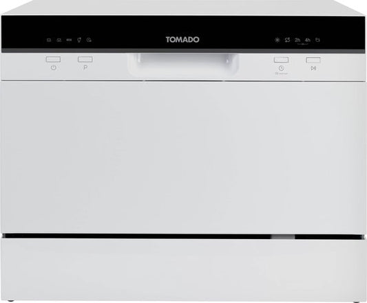 Tomado TDW5501W - Mini lave-vaisselle - Petit lave-vaisselle - Pose libre - 6 couverts - 5 programmes - Classe énergétique D - Blanc