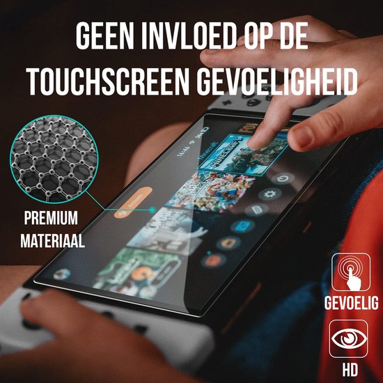 Podec - 3x Protecteur d'écran adapté à Nintendo Switch OLED - Protecteur d'écran en verre trempé
