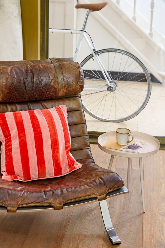 Mica Decorations Table d'appoint Flores - H44 x Ø40 cm - Métal - Beige