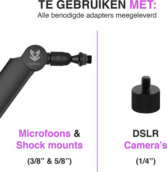 Sensic SA 30 Bras de microphone sans microphone - Support de microphone - Bras de perche - Standard - Avec élévation de 15cm