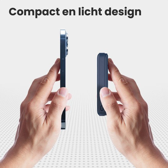 Auronic Powerbank - 10000 mAh - Convient à l'iPhone 12/13/14/15 et MagSafe - 22.5W - Chargement sans fil - Bleu